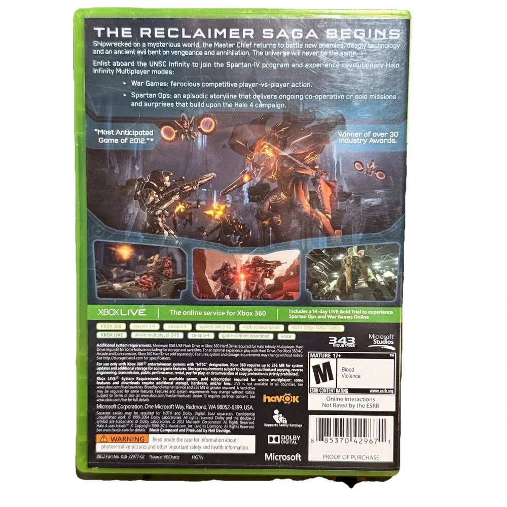 Halo 4 -‎ Xbox 360 - 2 Disc Set - Tested Working Excellent